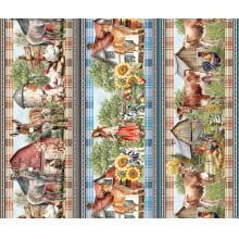 Tricoline Digital Barrados Fazendinha - A3207