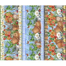 Tricoline Digital Barrados Jardim - A3202