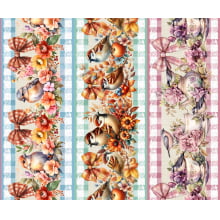 Tricoline Digital Barrados Passaros - A3201