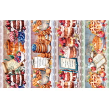 Tricoline Digital Barrados Receitas da Vovó - A3198