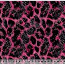 Tecido Sarja Impermeável Animal Print Onça Rosa  3D