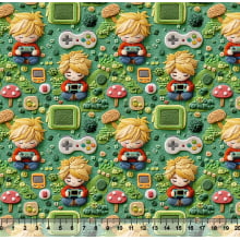 Tecido Tricoline Digital Games 3D - 93912