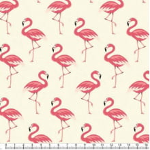Animais flamingo fundo creme 5318-02