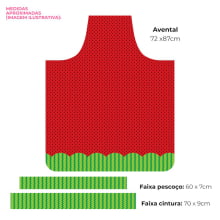 Avental Melancia Meia Tigela