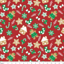 Biscoite Casinha Estrela Natal Dourada Vermelho 3090 Var02