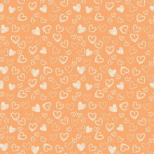 Corações fundo Laranja 1342v163