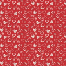 Corações fundo Vermelho 1342v165