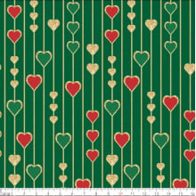 Corações Natal Dourada Verde 4104 Var04