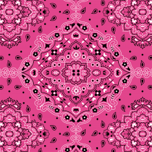 Lenço Bandana Desenho d2272 var08 - Pink