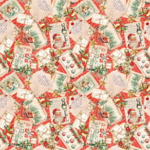 Tecido Tricoline Digital Cartas Natal 6171D