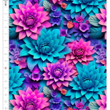 Sarja Estampada Impermeável Flor Vitória Régia