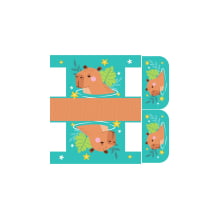 Tecido Painel Ecobag Estojo Capivara Fundo Tiffany - Meia Tigela