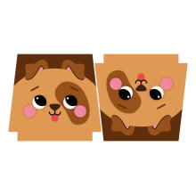 Tecido Painel Ecobag Estojo Dog Viralata Caramelo - Meia Tigela