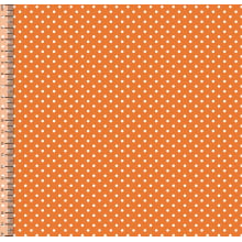 Tecido Tricoline Bolinha Pequena Laranja 03191-1038