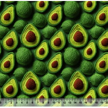 Tecido Tricoline Digital Abacate 3D - Coleção Frutas 85331