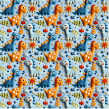 Tecido Tricoline Digital Dino 3D Costura 89259