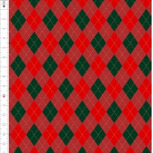 Tecido Tricoline Losangos Natal Fundo Verde 412601