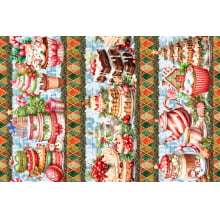 Tricoline Barrado Natal Delícia 55cm x 1,50mt Tricoline Barrado Natal Delícia 55cm x 1,50mt