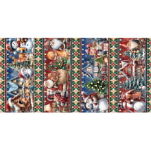 Tricoline Barrado Natal Iluminado 55cm x 1,50mt