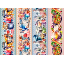 Tricoline Digital Barrado Kitchen - 98883