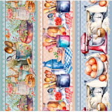 Tricoline Digital Barrado Kitchen - 98883