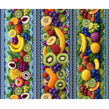 Tricoline Digital Barrado Salada de Frutas - 95036