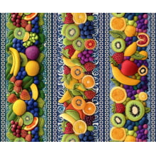 Tricoline Digital Barrado Salada de Frutas - 95036