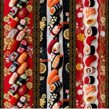 Tricoline Digital Barrado Sushi 96736