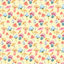 Tricoline Estampada Cogumelos Cozinha 9050v153
