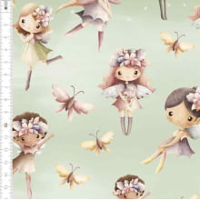 Tricoline Estampada Fadinha 9050v154