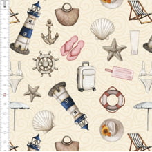 Tricoline Estampada Férias Praia 9050v126