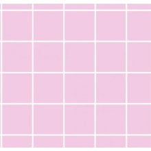 Tricoline Estampada Grid cor 11 (Rosa c/ Branco)  - Tecidos Caldeira