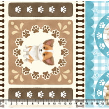 Tricoline Estampado Barrado Dogs - 9100e10745 - Estúdio Dzen
