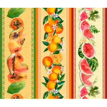 Tricoline Estampado Barrado Frutas - 78822 - Estúdio Dzen