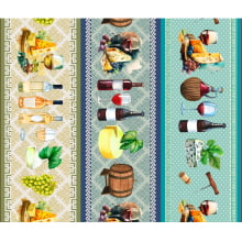 Tricoline Estampado Barrado Vinhos - 78820 - Estúdio Dzen