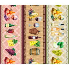 Tricoline Estampado Barrado Vinhos - 78820 - Estúdio Dzen