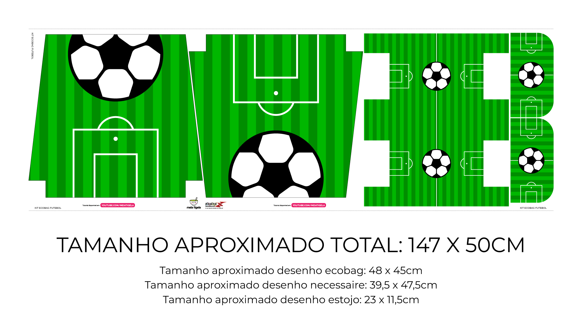 Ecobag e Necesaries Futebol Coleção Fantasia - Meia Tigela