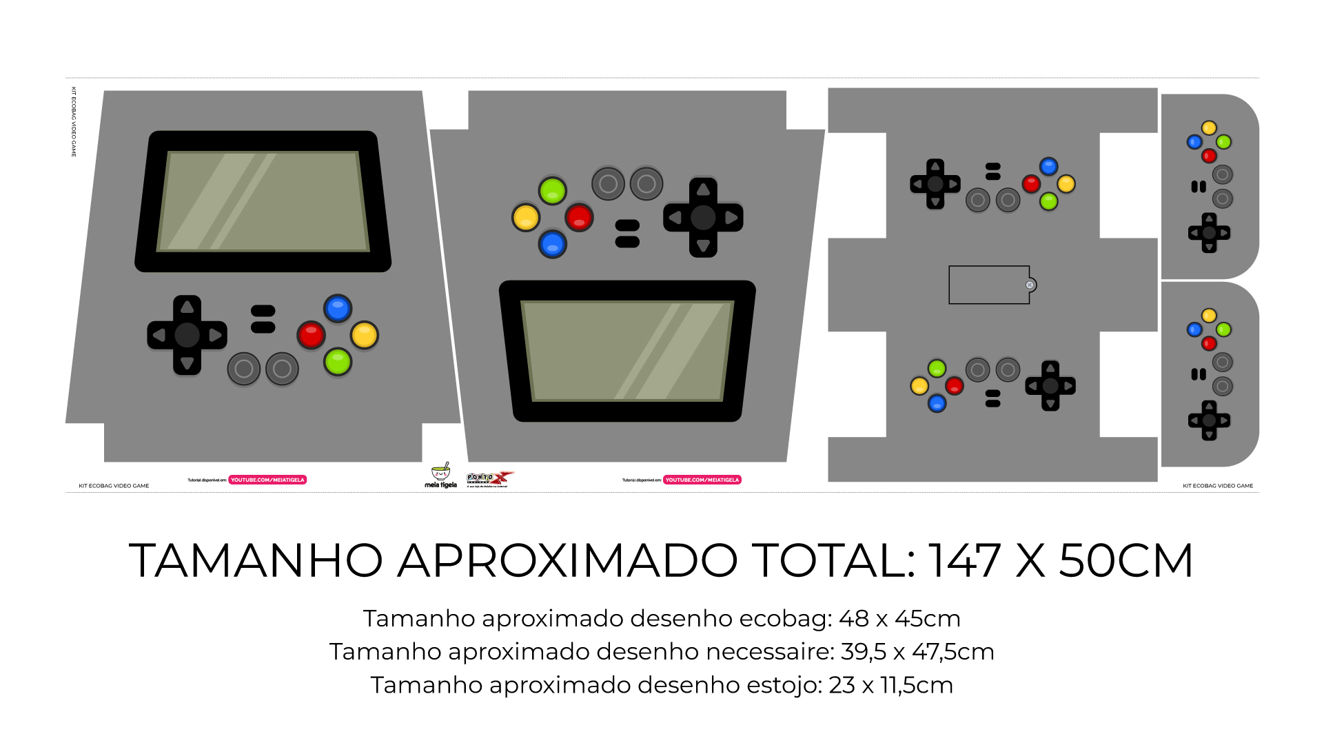 Ecobag e Necesaries Games Coleção Fantasia - Meia Tigela
