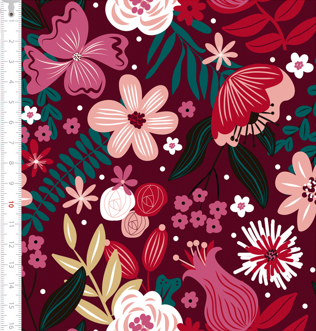 Floral Fundo Vinho Gizoca 9100e6187