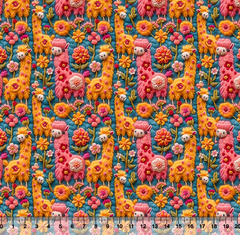 Tricoline Digital Lhamas Coloridas 88119