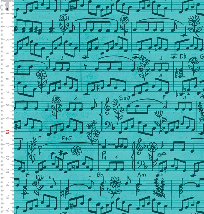 Musical Notas Fundo Tiffany - Cris de Marchi  9100e10598