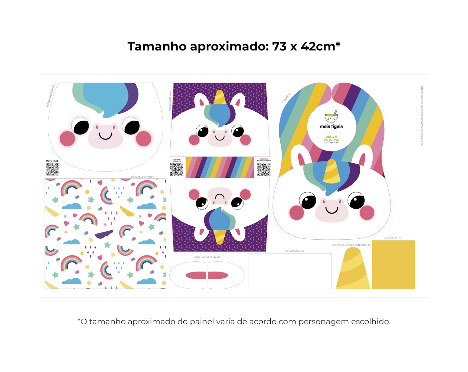 Painel Misturadinho Unicórnio - Meia Tigela