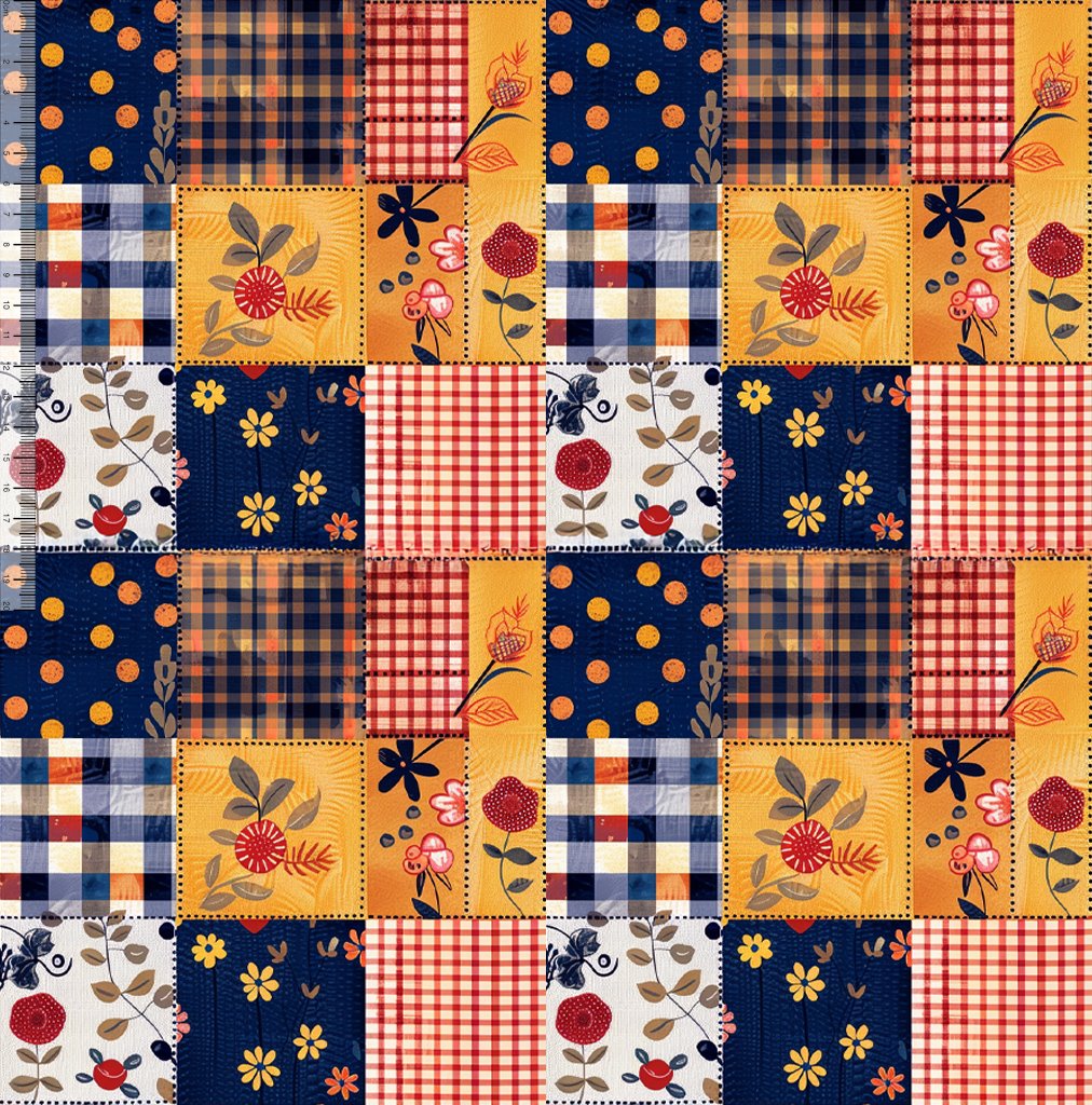 Tecido Tricoline Estampas Patchwork