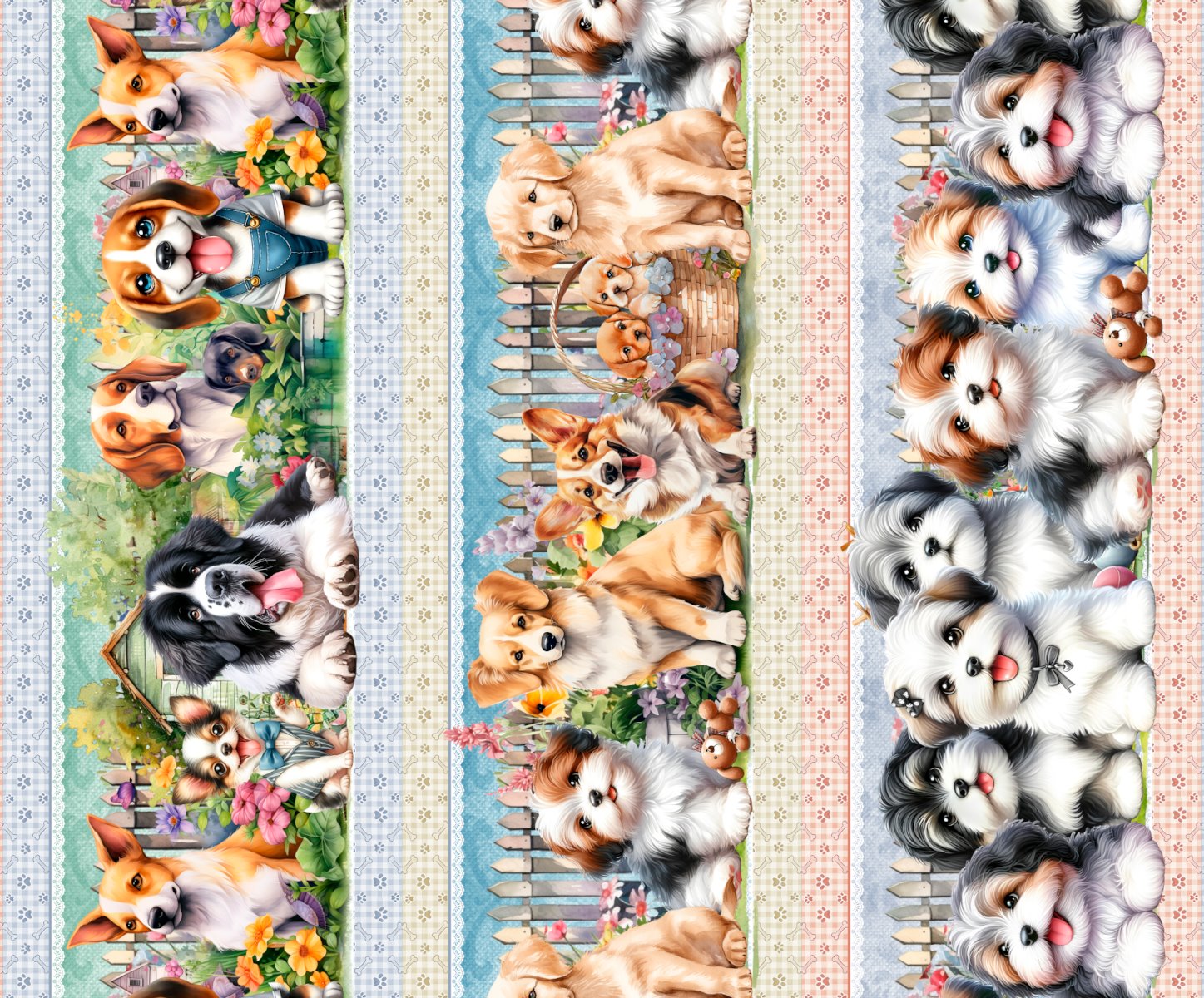 Tricoline Digital Barrado Dog - A0609