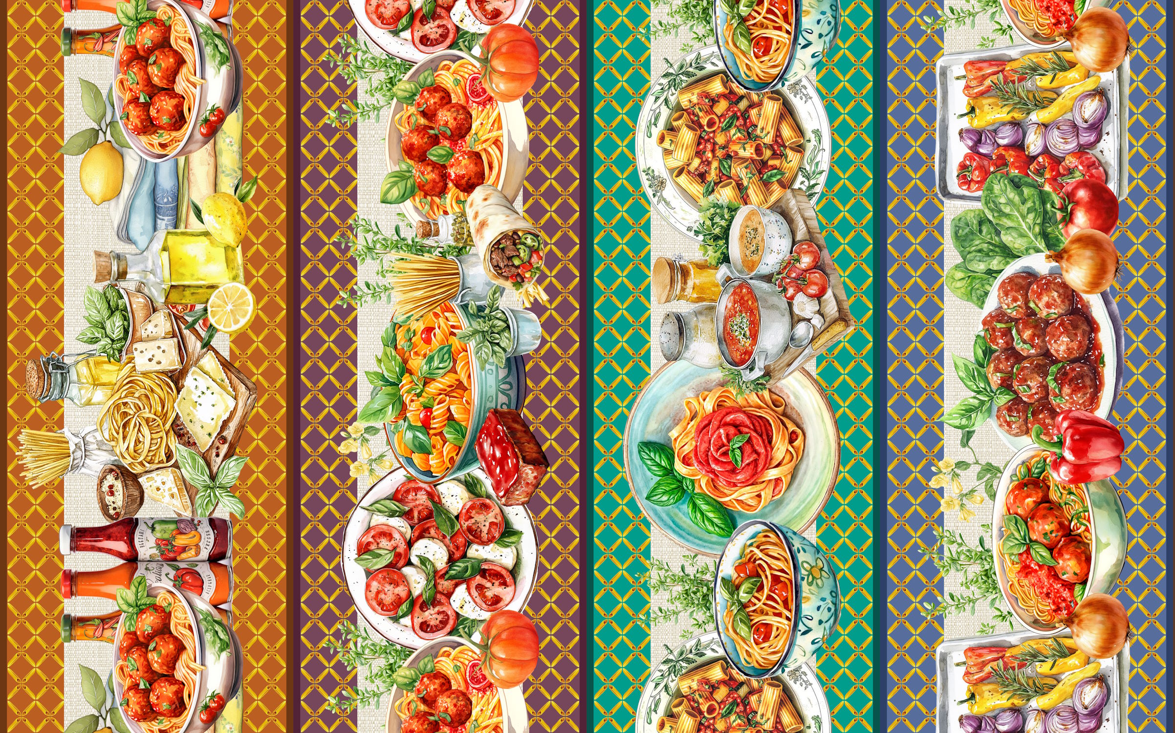 Tricoline Digital Barrados Massas Color