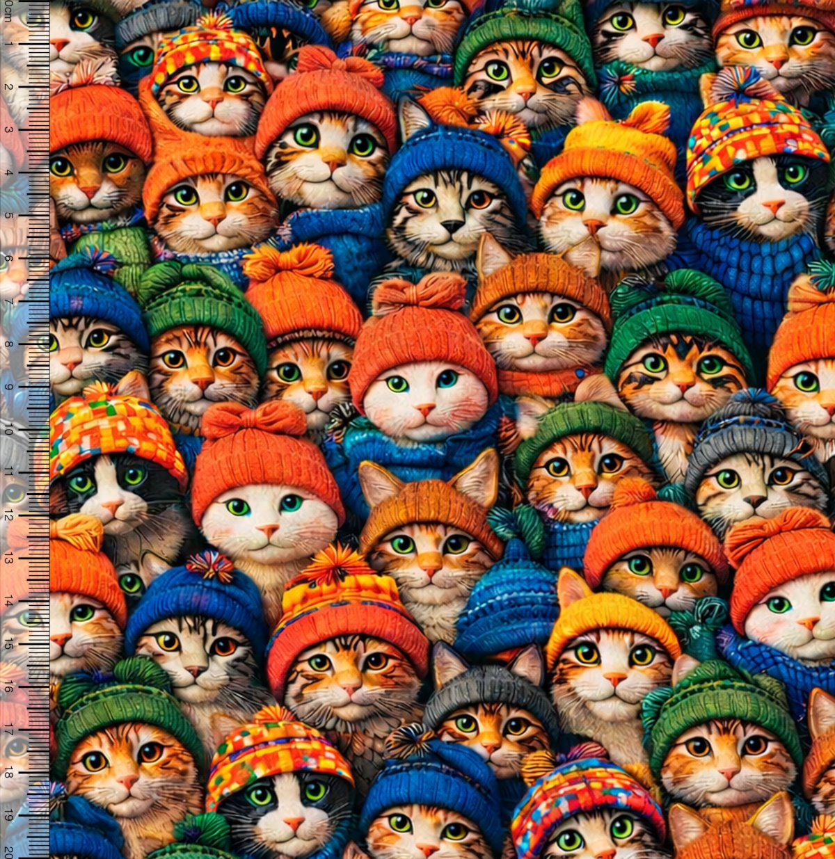 Tricoline Digital Cats (Gatos) Inverno - A3242