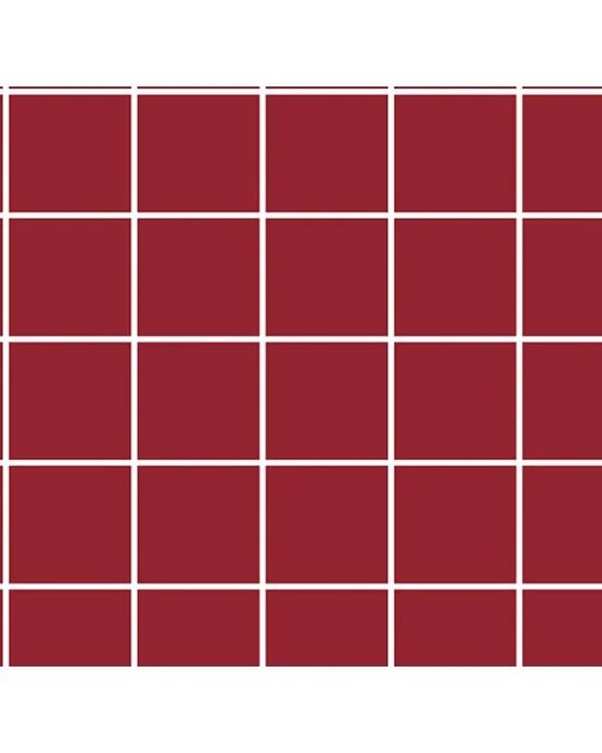 Tricoline Estampada Grid cor 03 (Vinho c/ Branco) - Tecidos Caldeira