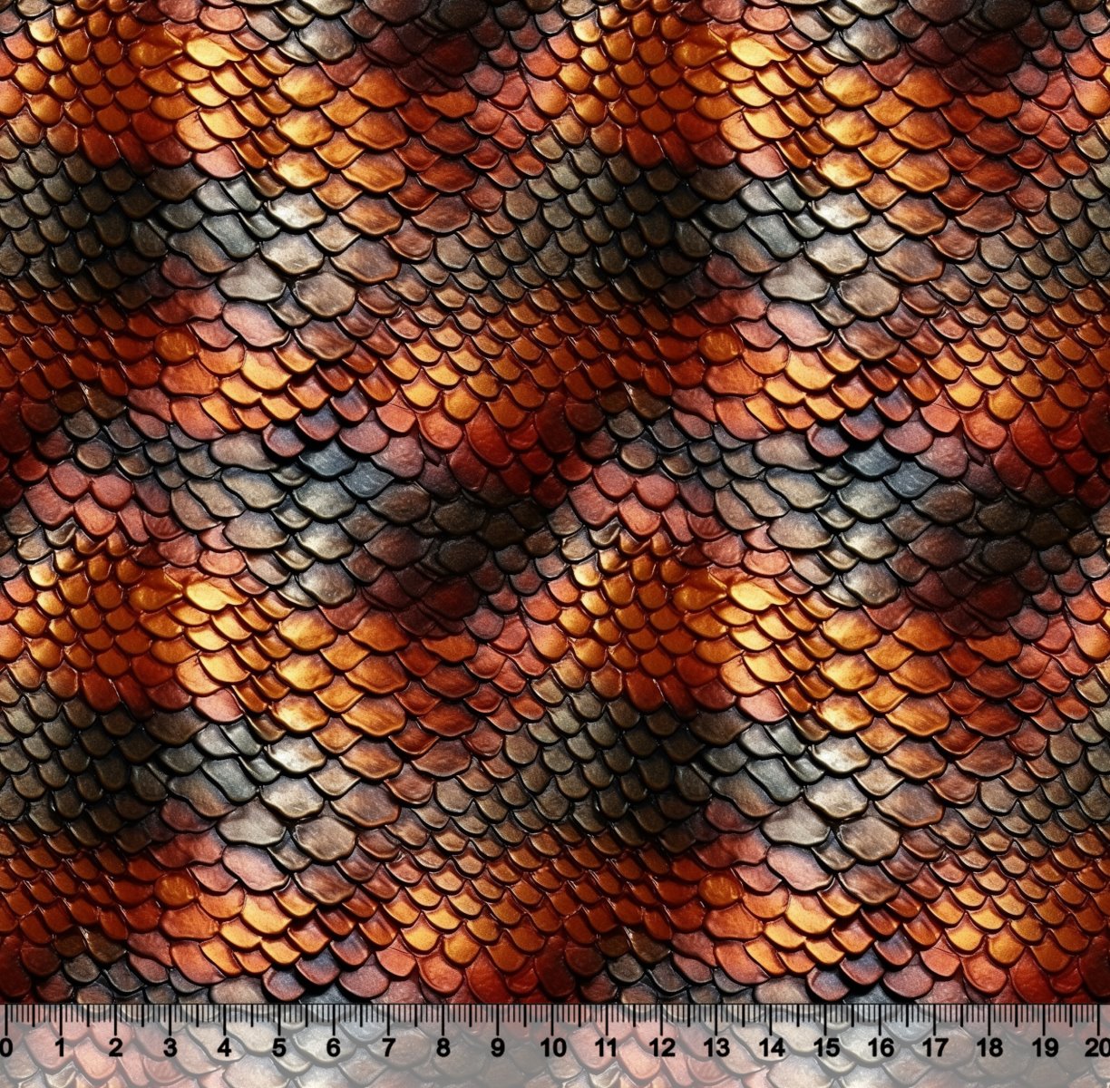 Tecido Sarja Impermeável Animal Print Cobra 1 Marrom  3D
