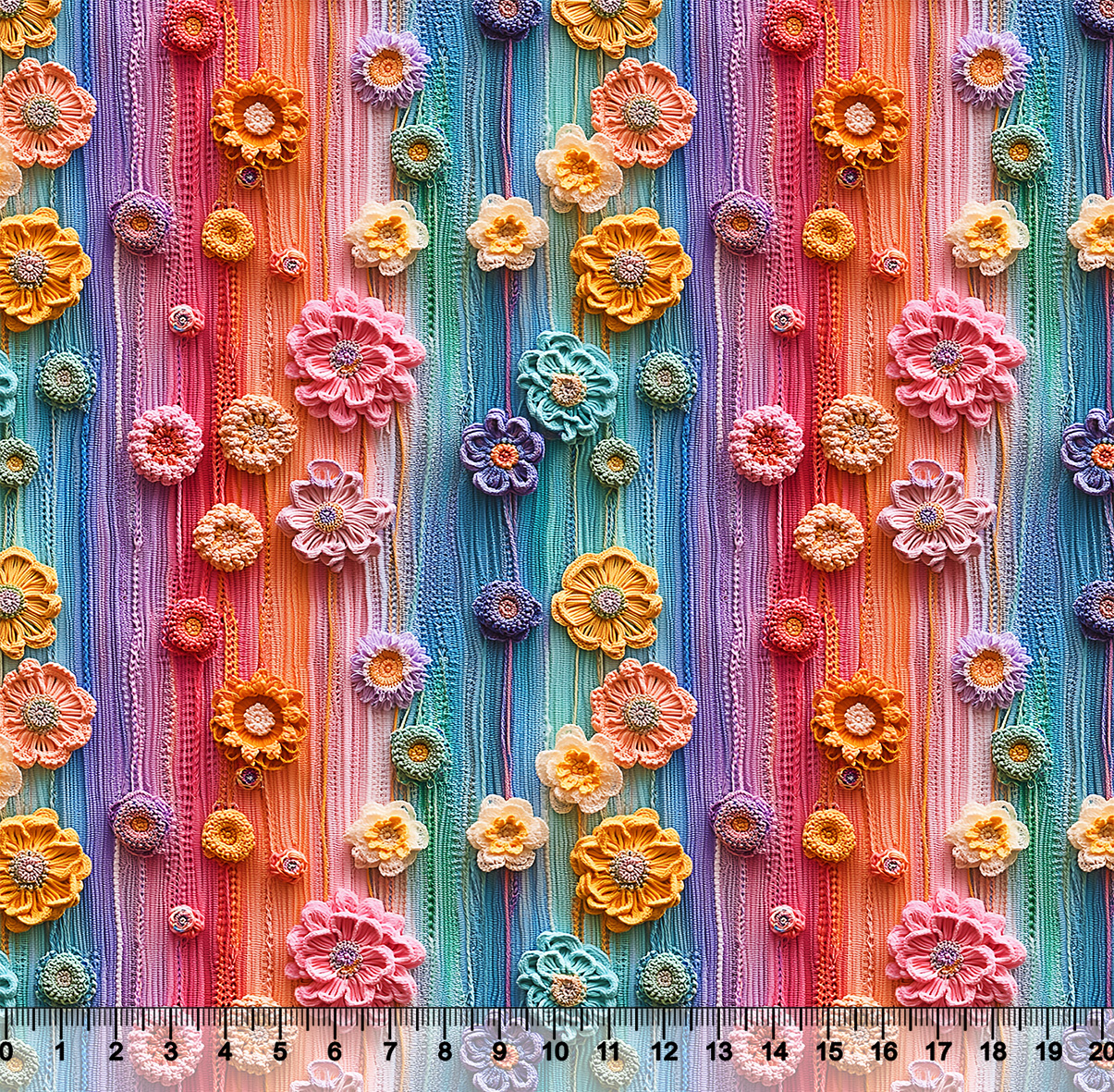 Tecido Sarja Impermeável Floral Trico Colors 3D