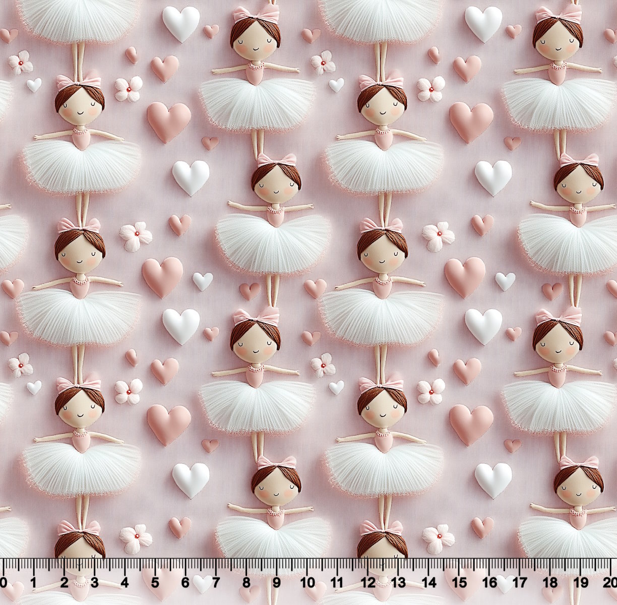 Tecido Tricoline Digital Bailarina Fundo Rosa